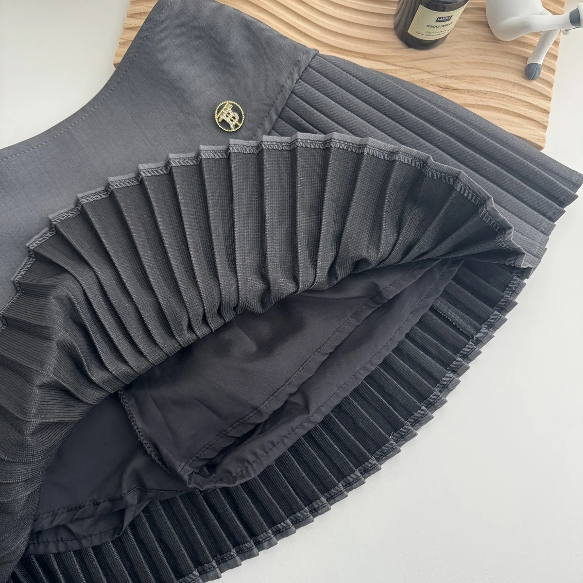 스커트 여성 모직 격자 무늬 타탄 학술 미니멀리스트 가을 겨울 두꺼운 따뜻한 전문 성숙한 레이디 직장 사무실