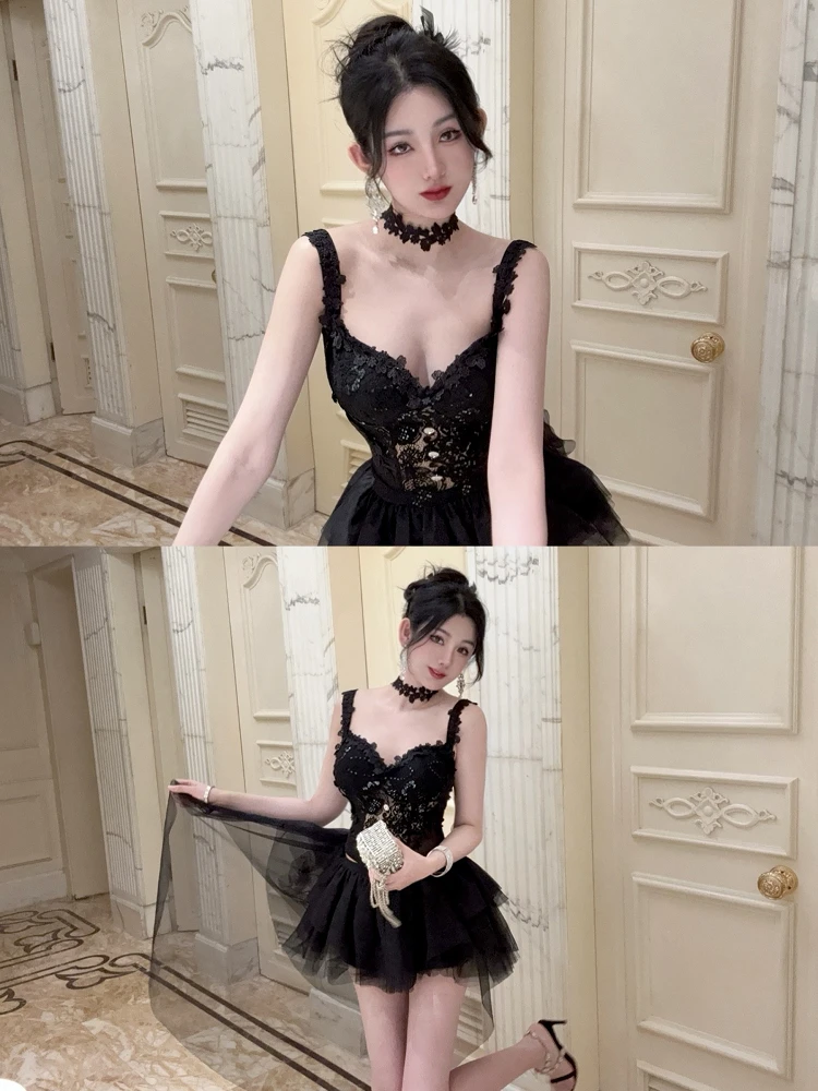 

Элегантный топ-жилет с кружевным дизайном и бретелями, облегающий, из нейлона и хлопка, средней длины, для женщин