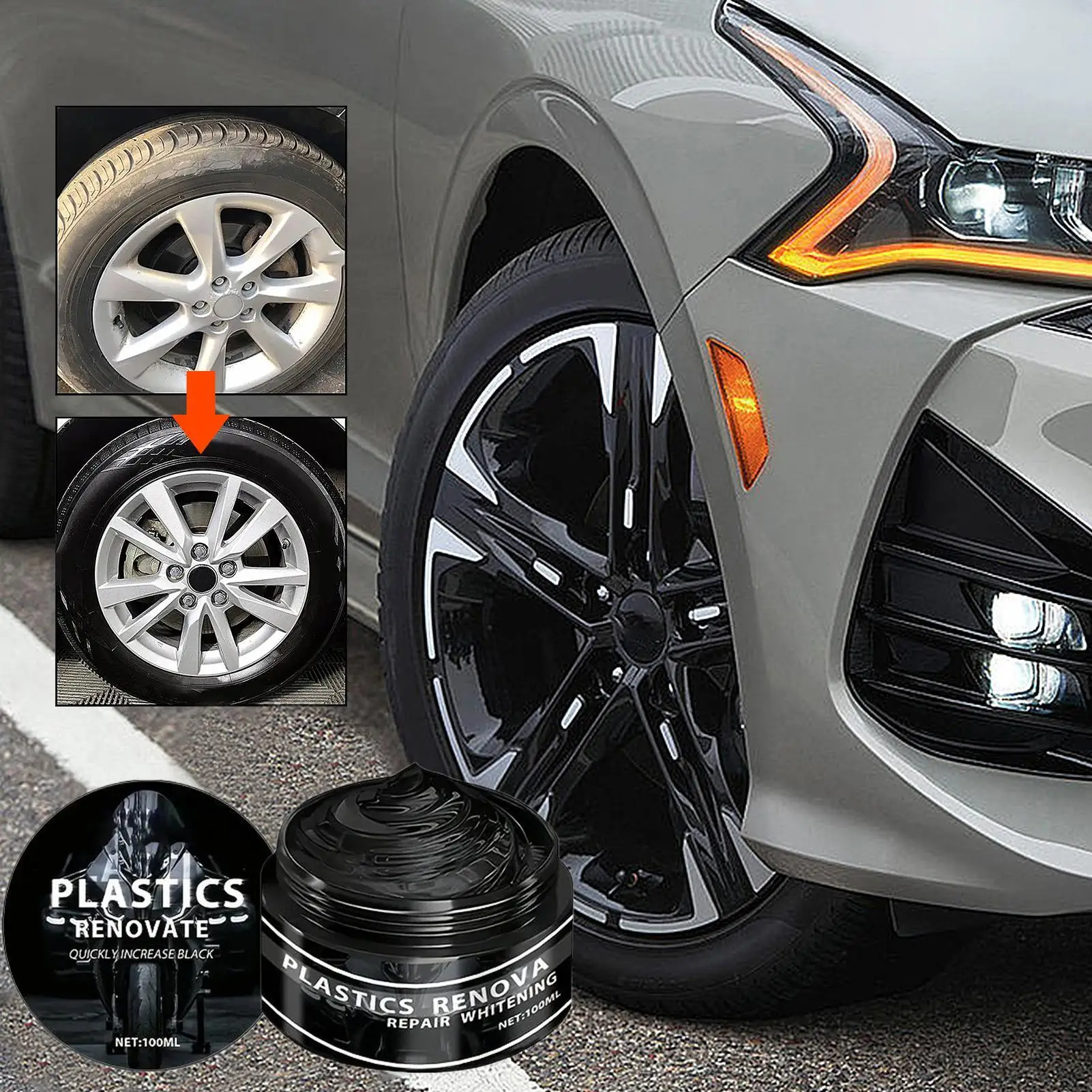100ML Auto Kunststoff Restaurator Zurück Zu Schwarz Glanz Auto Innen Leder Panel Erneuerung Wachs Beschichtung Mittel Auto Polnischen Reparatur beschichtung