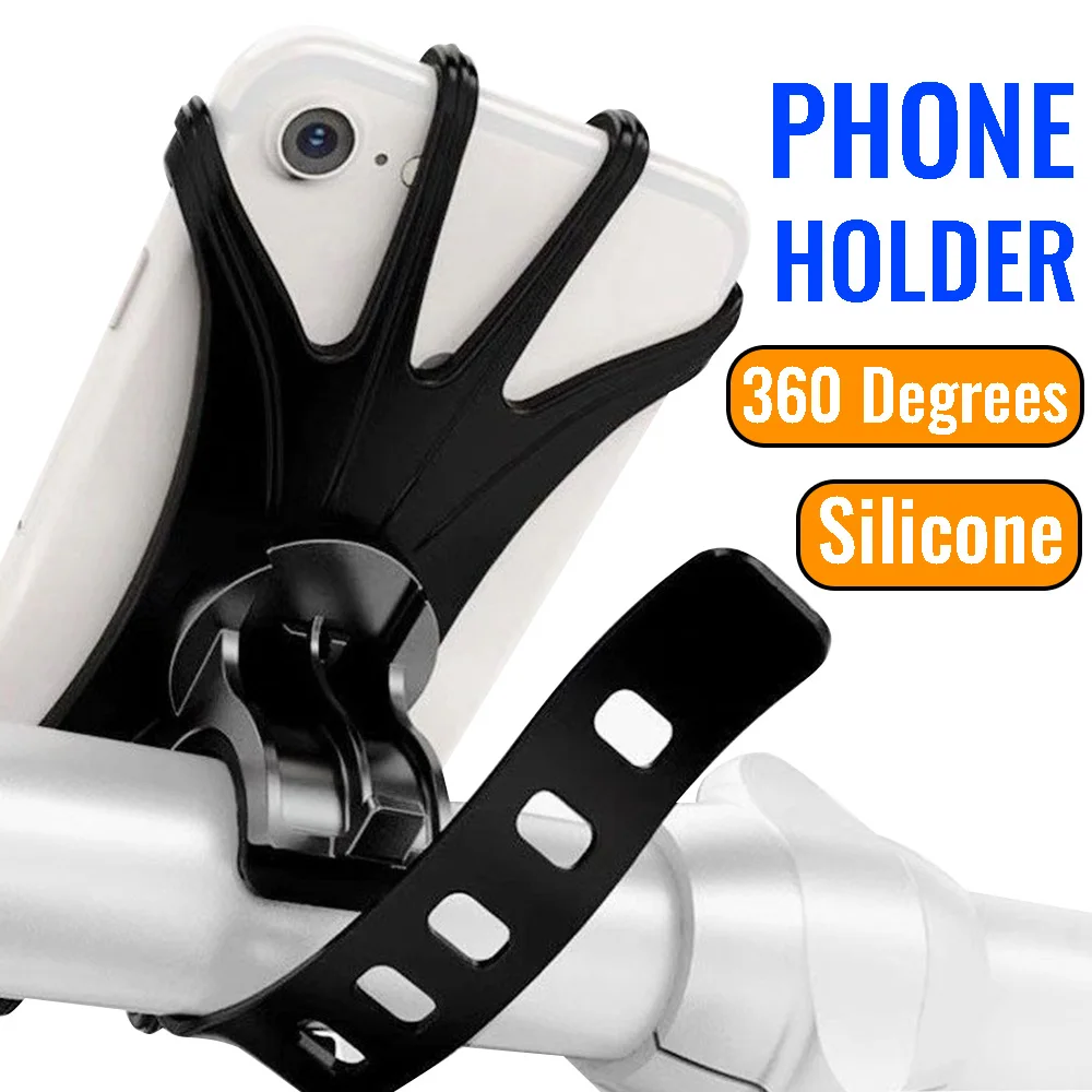 

Universal Shockproof Elastic Silicone Base 360 Degree Holder for IPhone Gps Bracket Baby Stroller Bicycle Bracket Phone Holder