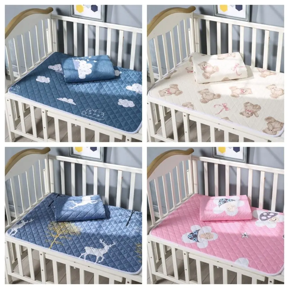 New 70*90cm Urine Mat Waterproof Cloth Bedding Urine Pads Cute Cartoon Breathable Menstruation Pad Toddlers
