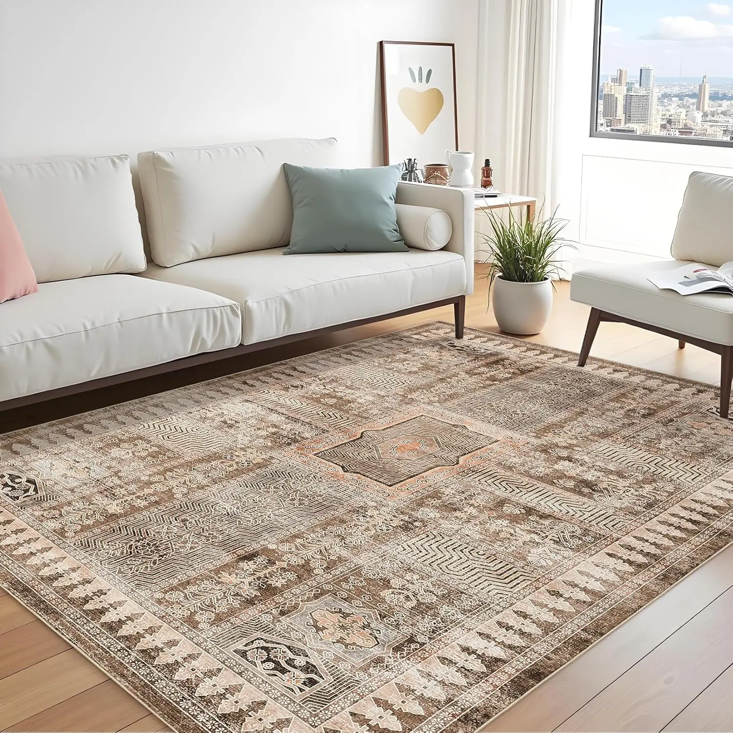 سجاد منطقة قابل للغسل سجاد كبير لغرفة المعيشة سجادة مضفرة حديثة مطبوعة غير قابلة للانزلاق غطاء أرضية داخلي سجادة لغرفة النوم #4