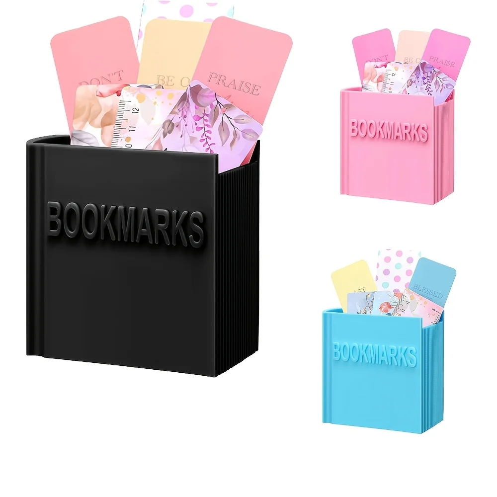 1 porte-marque-page en forme de livre, décoration de bureau amusante, cadeau parfait pour les amateurs de livres, les enseignants et l'utilisation au bureau