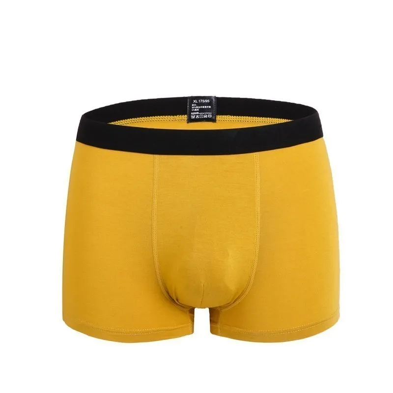 6pcs Boxer Men Solid Bamboo Fiber Breathable Comfortable Underwear Man Boxers Super-elastic Shorts Black Underpants Male Panties