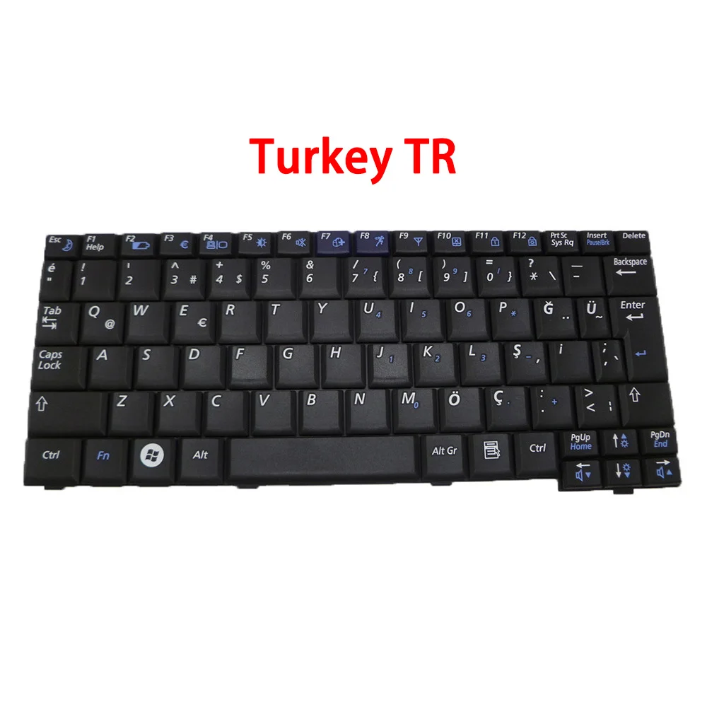 لوحة مفاتيح الكمبيوتر المحمول لسامسونج NC10 ND10 N140 N128 N130 N110 N108 N135 تركيا TR ألمانيا GR روسيا RU العربية AR كندا CA جديد
