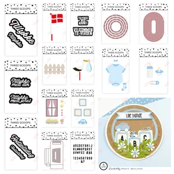 Alphabet Numbers Text Congratulations Birthday Word Sentiment Fence Flagpole Window Bag Die DIY Scrapbooking Diary Handmade Gift