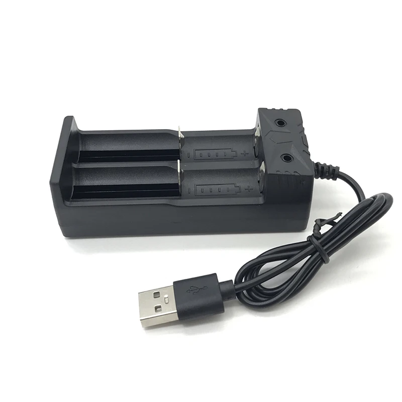 2 Slots USB Dual 18650 Charging 3.7V Rechargeable Lithium Battery 18650 Battery Charger For 18500/18490/16340/14500 Battery