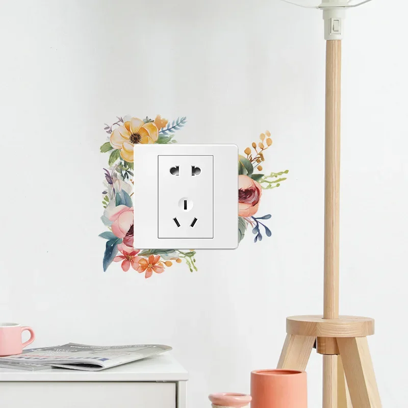 Leaf Green Plant Switch Wall Sticker PVC Removable Wide Application DIY Flower Leaf Switch Wall Sticker Home Decoration Decal