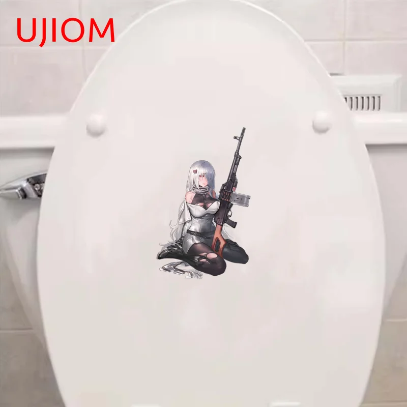UJIOM PKM Gun Girl Kneel Posture Wall Stickers Sexy Interesting Air Conditioner Decal Creative Trunk Wallpapers Home Decor