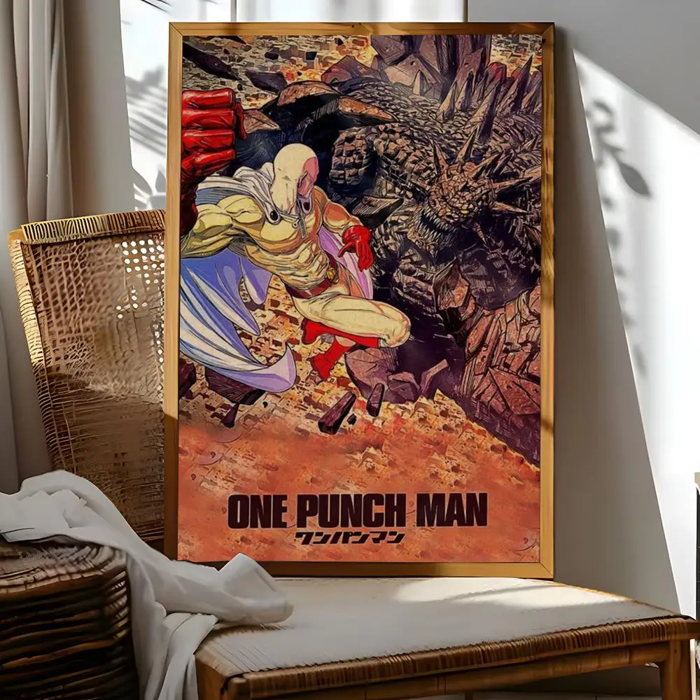 One-Punch Man Painting Calligraphy Frameless Poster Canvas Painting Wall Prints Picture For Living Room Home Decor - view 5