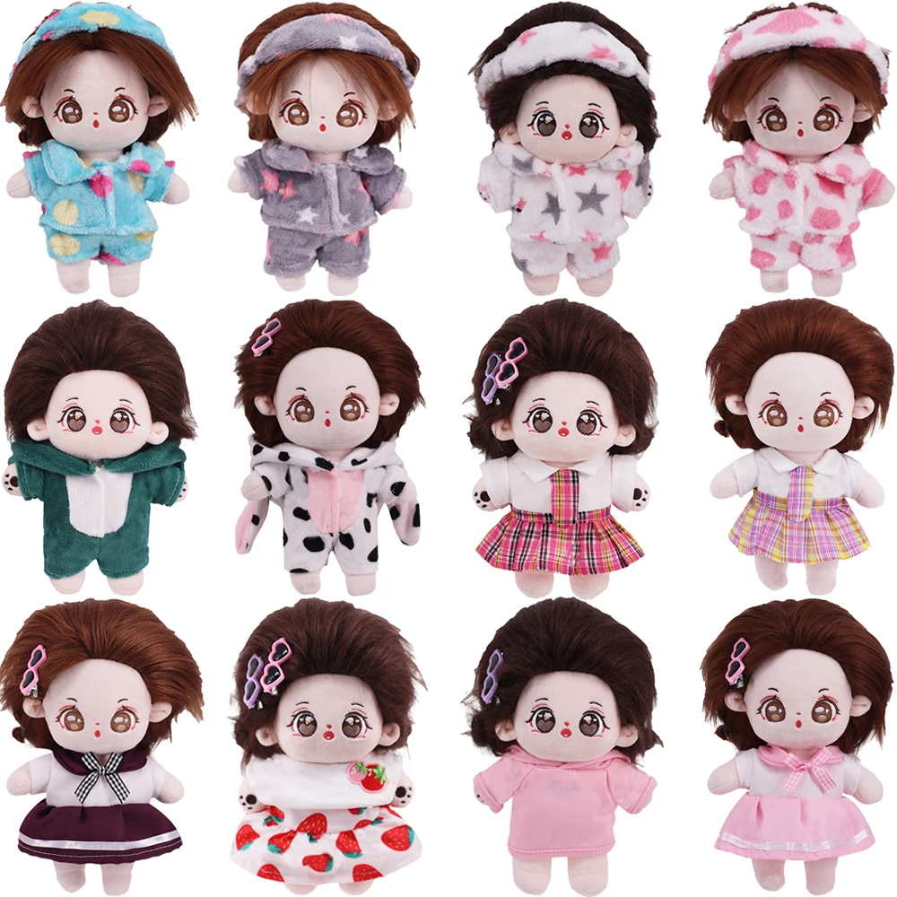 Pop Doll Clothes Plush Pajama/Uniform For 20Cm Cotton Doll Plush Star Doll Sweater For Exo Doll Accessories,Idol Doll Girl's Toy