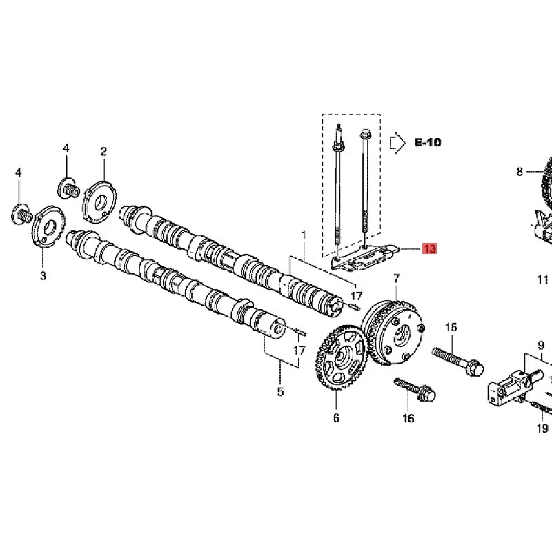 Suitable for 2004 Ho nd aA cc or dO dy ss ey CR V Timing chain guide rail Camshaft chain guide rail