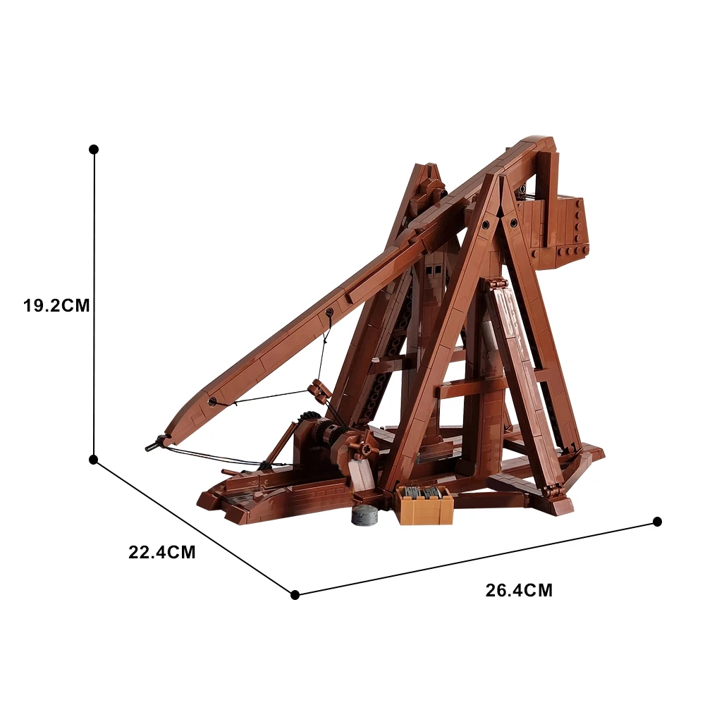 Gobricks MOC Imperial Military Chariot Model Medieval Trebuchet Building Blocks Medieval Ancient Bricks Diy Educational Toy Gift