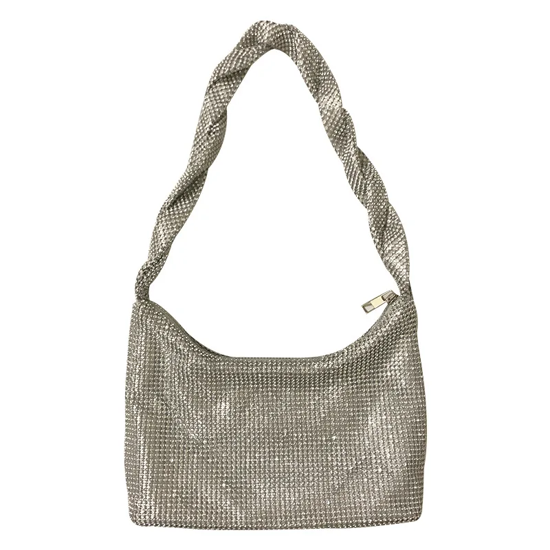 

Bestselling Diamond-Studded Evening Clutch - Handmade Rhinestone Underarm Purse With Trendy Knot Design Luxury Designer Handbag