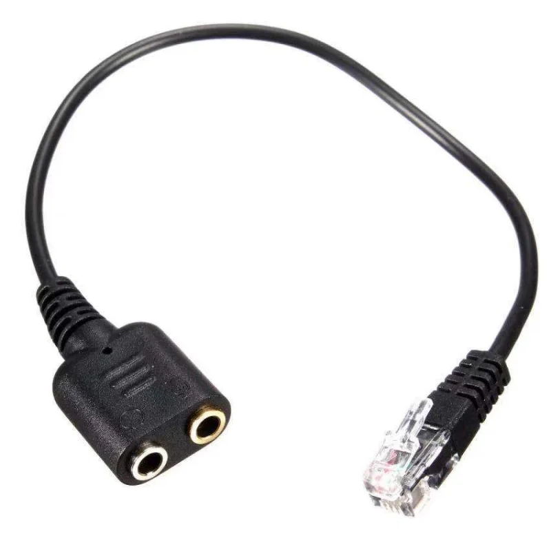 

3.5mm Headset To RJ9 Phone Adapter 3.5mm Female Head Jack To 4P4c Male Plug Headphone Jack To RJ9 Cable
