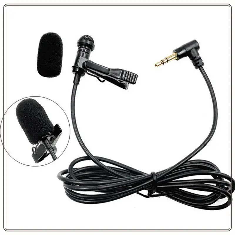 ميكروفون Lavalier موثوق به 3.5 مم + طقم غطاء مقاوم للرياح، ميكروفون Lavalier بمشبك على ميكروفونات خارجية لميكروفون DJI 1