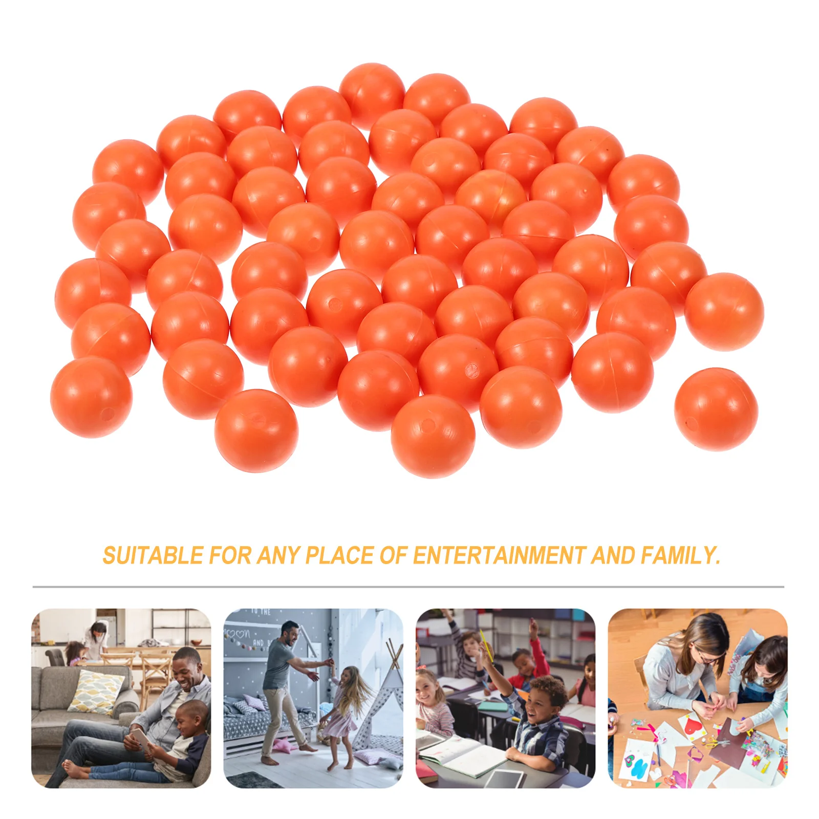 100Pcs Colored Plastic Balls 15Cm Diameter Counting Educational Math Teaching Aids for Kids Visual Development