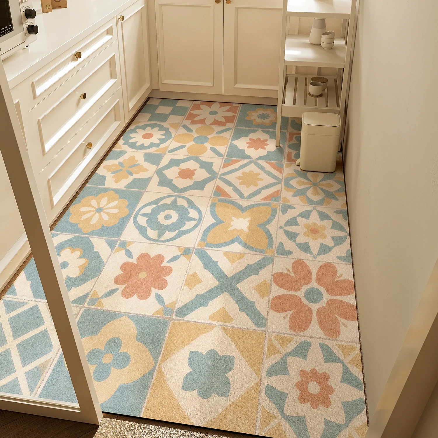 Kitchen Rug Long Carpet Waterproof Pvc Floor Mat Non-slip Leather Home Decor Anti-fatigue Foot Mats Alfombra Cocina שטיח למטבח