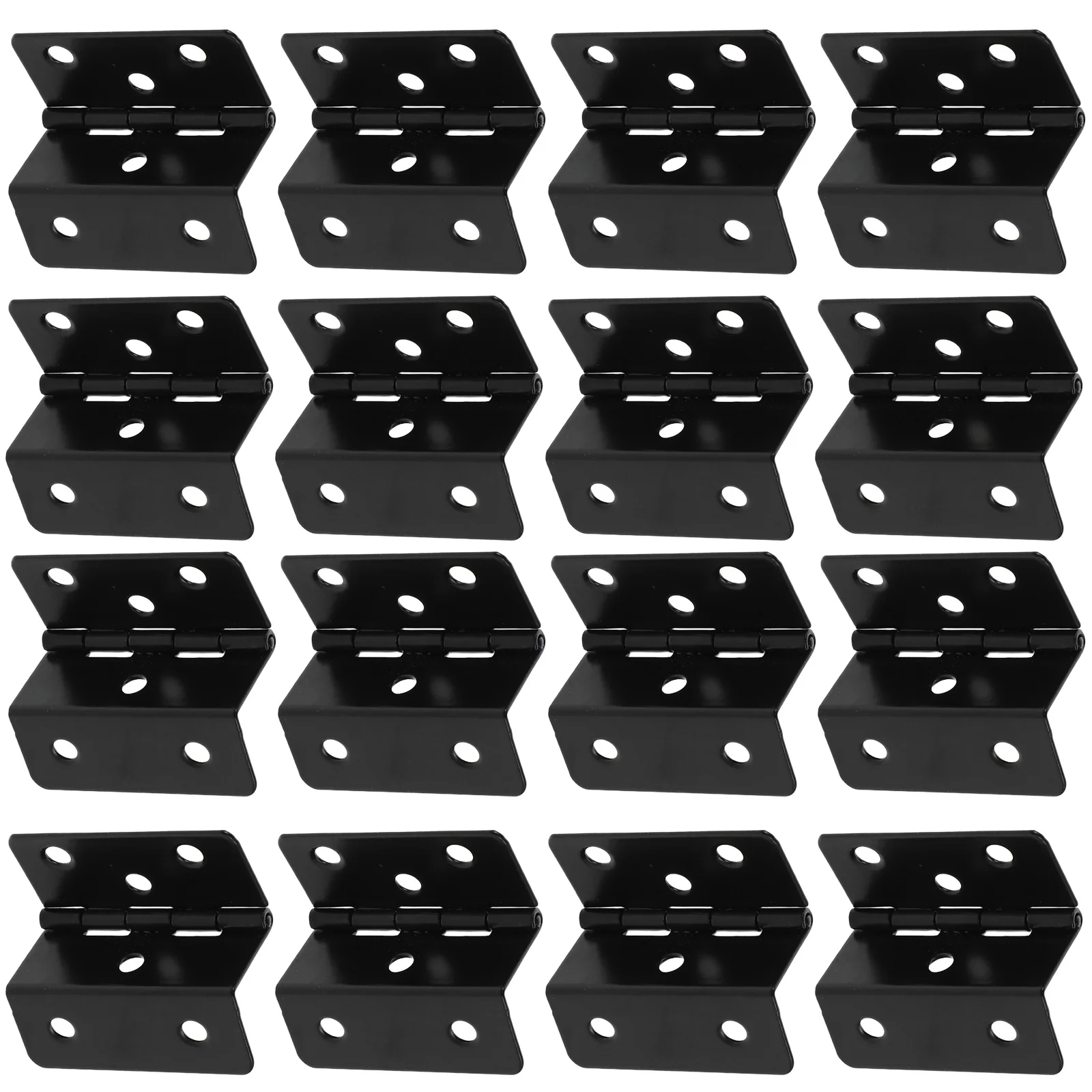 

20pcs Folding Cabinet Hinge 1.69X1.57'' 6-Hole Tri-Fold Right Angle For Wooden Boxes Storage Chests Jewelry Trunks Diy Furniture