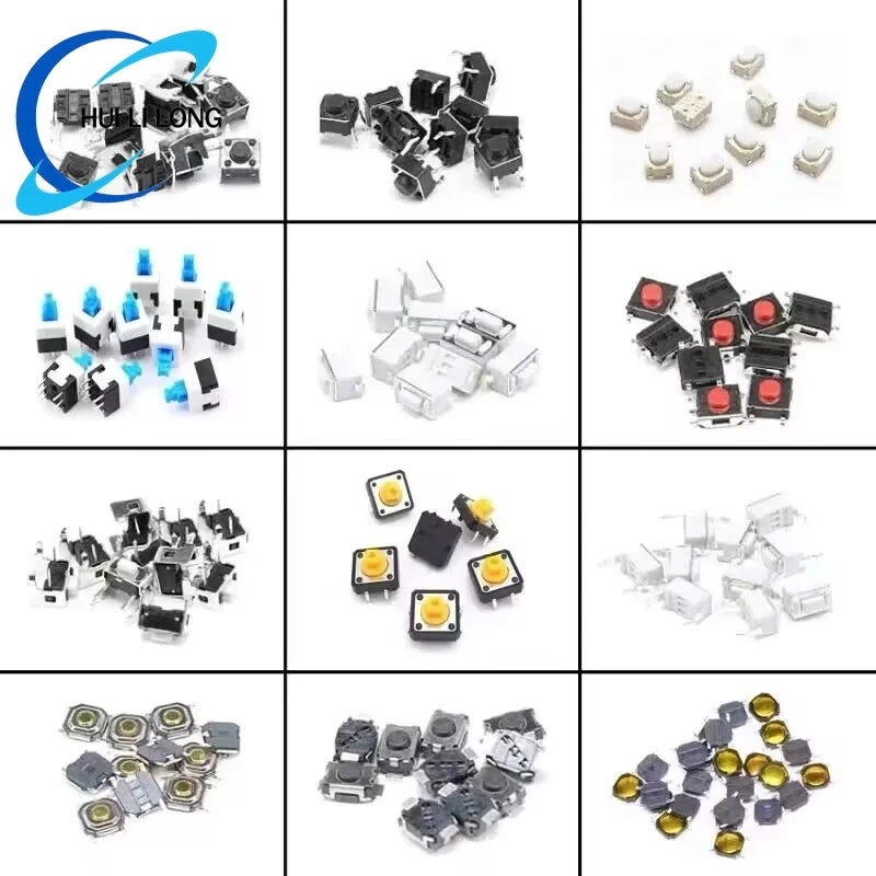 460PCS Tactile Push Button Touch Switch Remote Keys Button Micro Switch  DIP keypad Self-locking  Mixed set with box