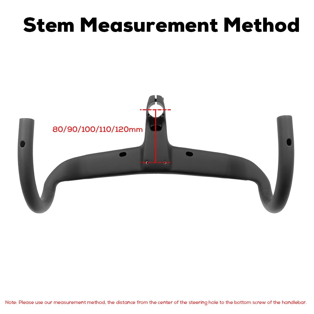 Full Internal Cable Bike Cockpit, Road Bicycle Handlebar, Di2 Integrated Handlebar, No Logo, Carbon Cockpit with Mount, 360mm