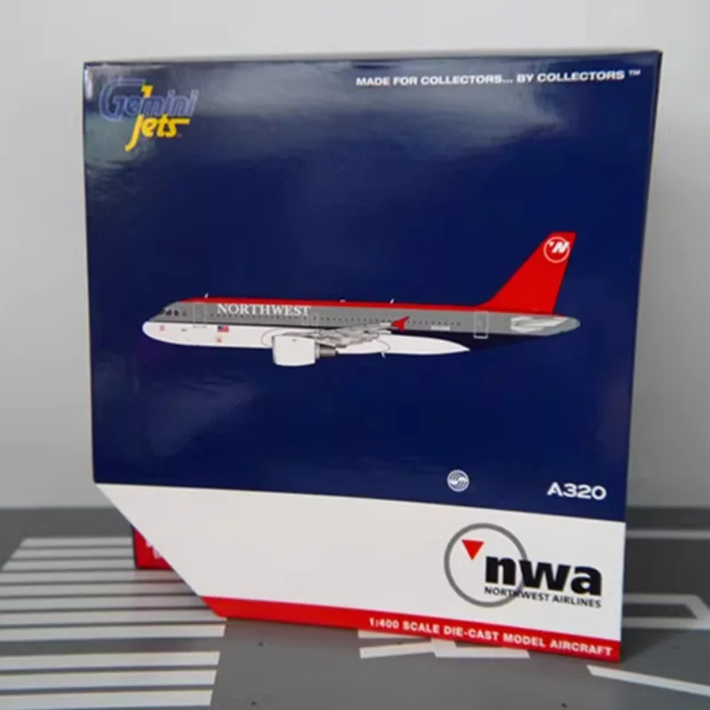 โมเดลเครื่องบินของสะสม1/400โมเดลเครื่องบินตะวันตกเฉียงเหนือสำหรับจัดแสดงของตกแต่งของขวัญ A320 GJNWA371เครื่องบินจำลองแบบหล่อขึ้นรูป