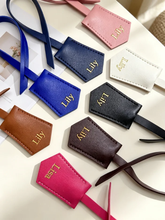 Customized Letter or Name Luxury PU Leather Women's Handbag Tags, Pendants, Keychains, DIY Accessories, Travel Birthday Gifts