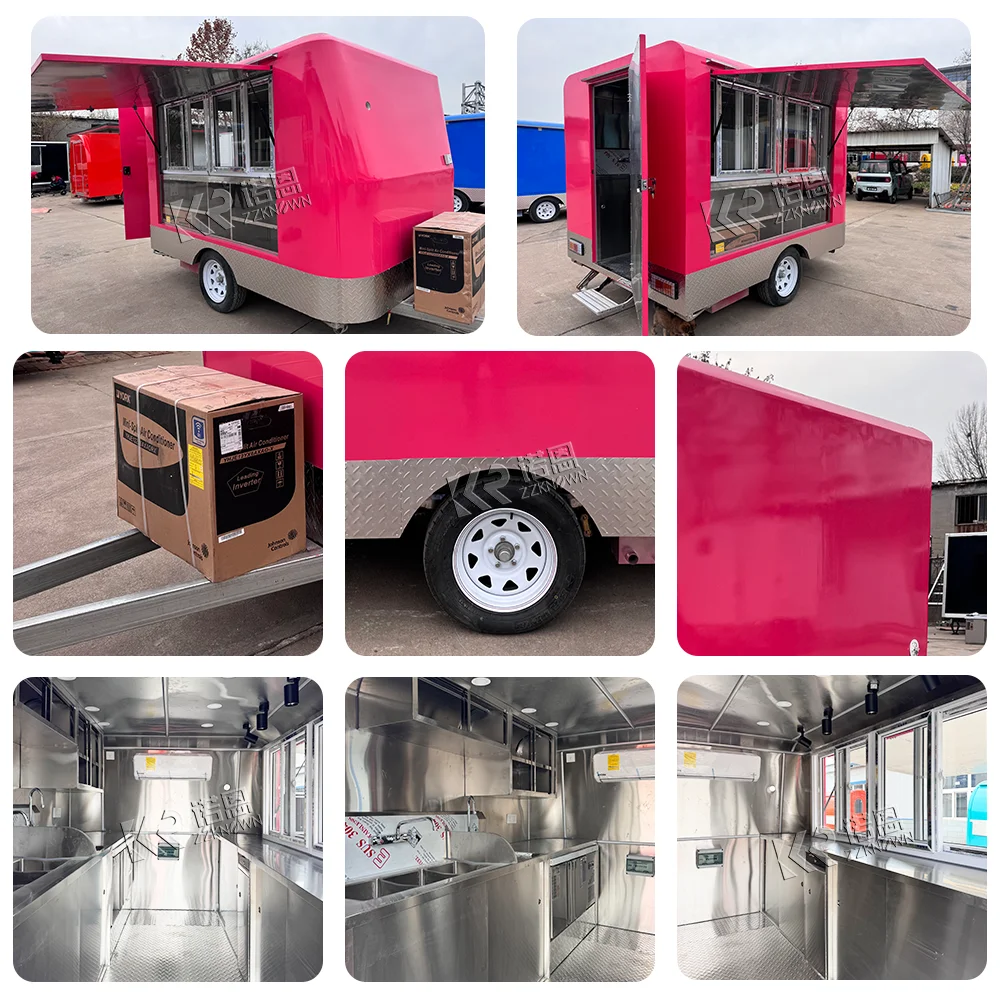 Konzessionen-Food-Anhänger, Straßenrestaurant, maßgeschneiderte Küchengeräte, Konzessionen-Food-Truck, Catering-Anhänger, komplett ausgestattet