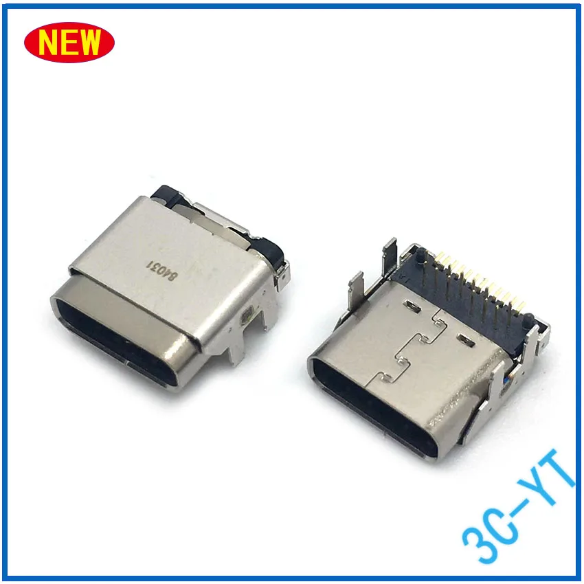 1-10PCS NEW USB Type C Type-C DC Power Jack Port Charger Connector For DELL Precision 5520 USB-3.1 24Pin DX07S024XJ1R1100