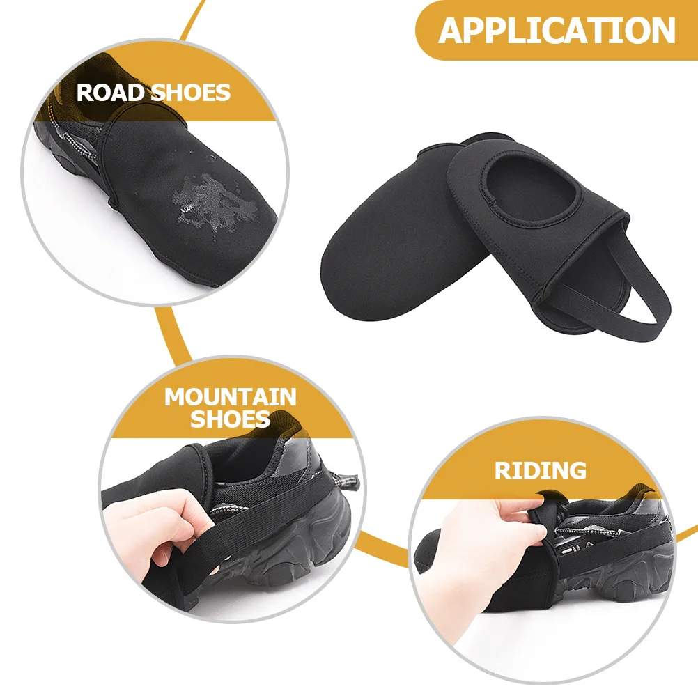 

1Pair Bike Shoe Covers Winter Windproof Overshoes Thermal Cycling Accessories Adjustable Fit Anti-Skid Outdoor Riding Supply