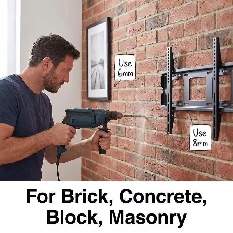Heavy Duty Concrete Masonry Drill Bits 4-10mm Tungsten Steel Impact Ready Drill Bits for Brick Block Masonry Drilling Work