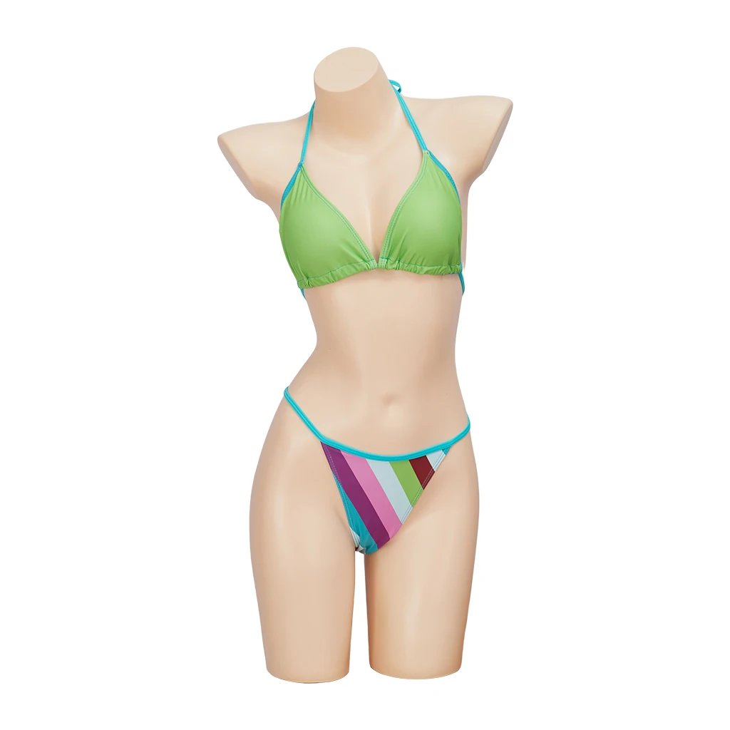 Soudain 30 Cosplay Mini jupe de natation verte dos nu, col en V sexy, robe d\'été de plage, robe de soirée vintage, Streetwear d\'été