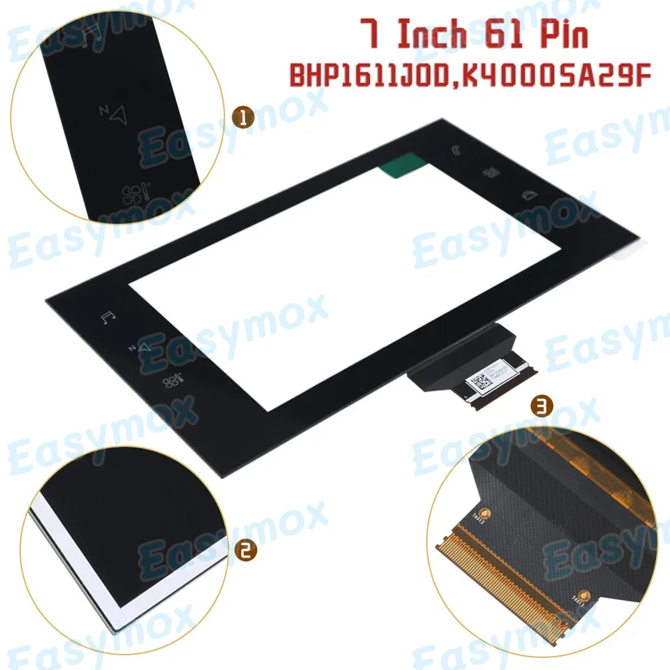 

7" Touch Screen 61Pin Digitizer LPM070G215A For Peugeot 308 408 Citroen C3 C4
