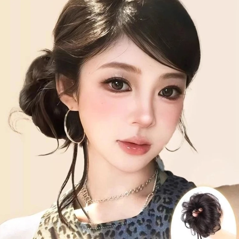 Peluca de mujer, gaviota rizada, peluca de donut, venta de liquidación, peluca de fibra sintética