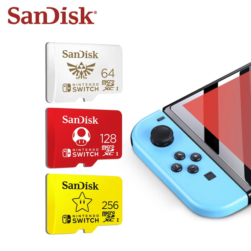 

SanDisk Micro SD Card Switch Mario 64GB 128GB 256GB 512GB High Speed SDXC Flash Memory Card Nintendo MicroSD Play Card Gamming