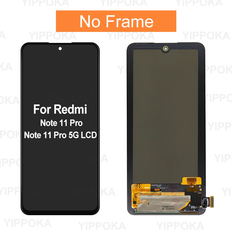 OLED For Xiaomi Redmi Note 11 Pro 5G LCD Display Digitizer Assembly For Xiaomi Redmi Note 11 Pro LCD 21091116I 2201116TG Screen