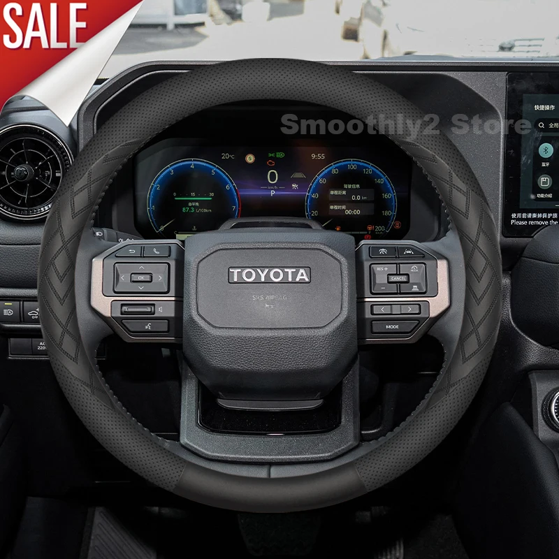 

Leather Car Steering Wheel Cover For Toyota 4Runner Pro 2025 2024-2014 Covers For Covers Auto Toyota 4Runner Accessories 2025