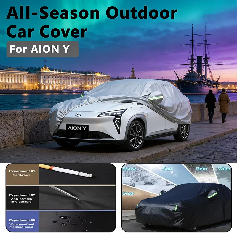 

Car covers for AION Y Outdoor Protection Full Car Covers Snow Cover Sunshade Waterproof Dustproof Exterior car accessories