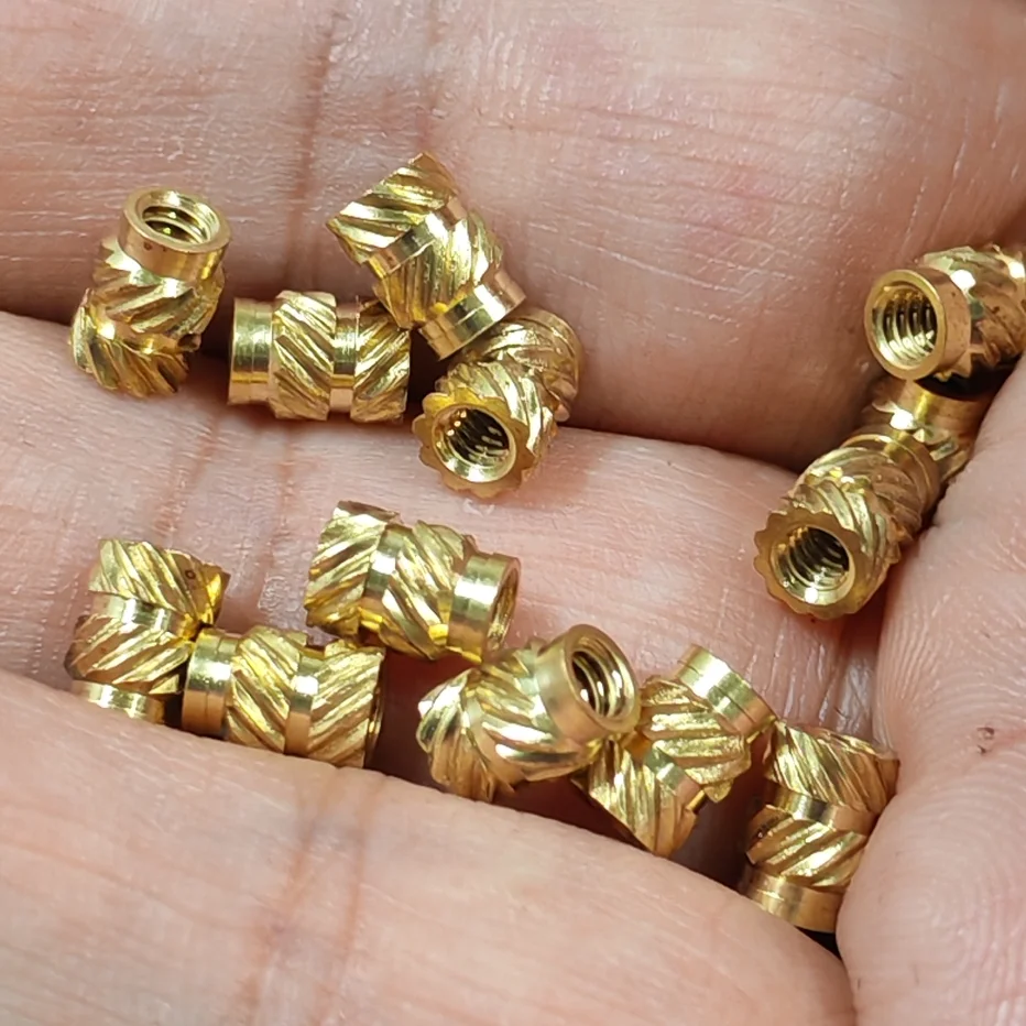 1/4-20 UNC Knurled Brass Insert Nut Hot Melt Threaded Nut Heat Injection Fastener for 3D Printer