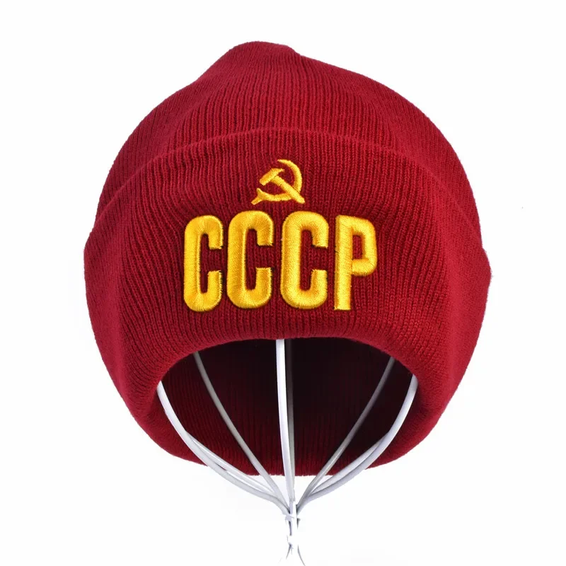 CCCP USSR-Bonnet Triblockchain pour Homme et Femme, en Coton Flexible, Décontracté, à la Mode, Chaud, pour Ski, Hiver