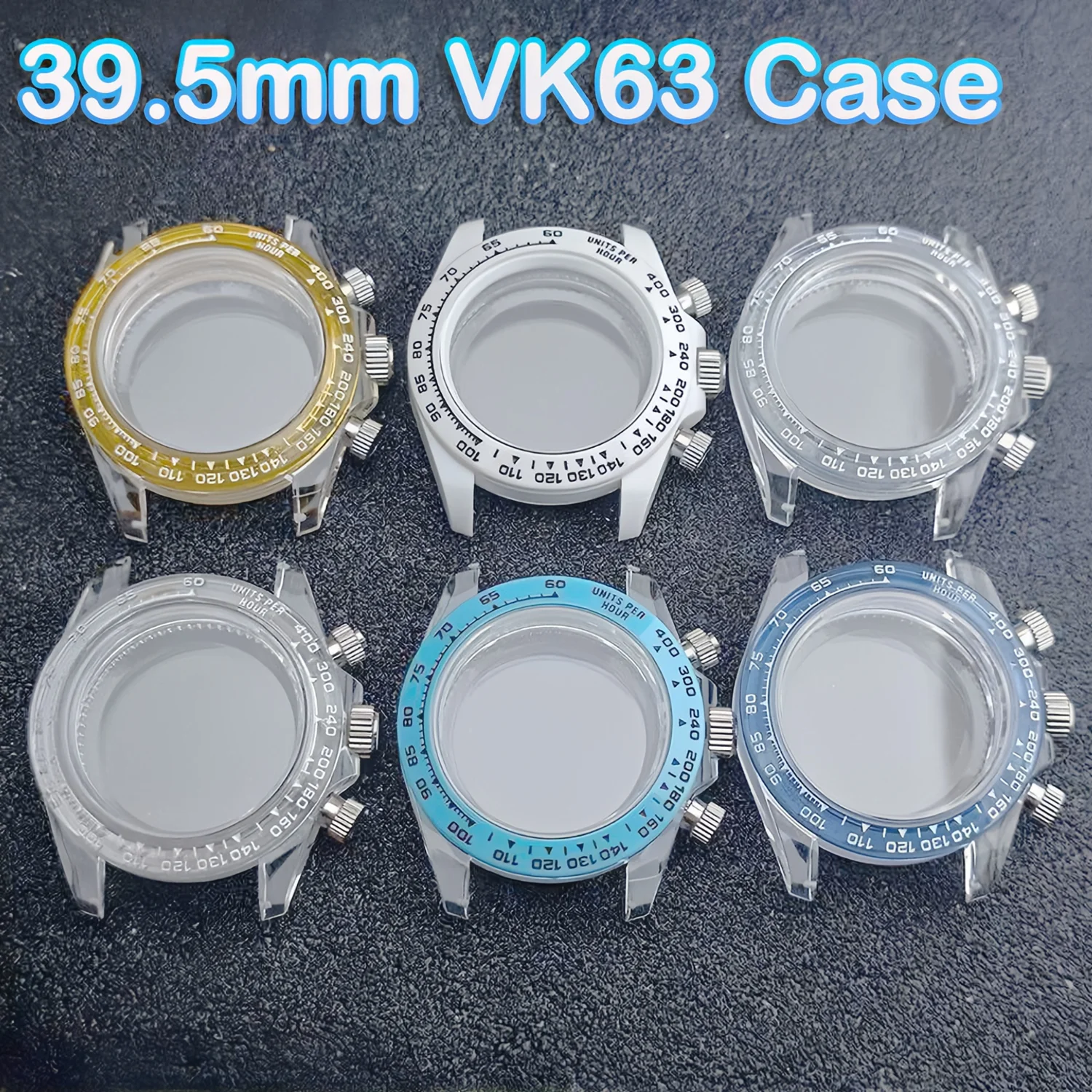 

Прозрачный корпус для часов VK63 39,5 мм, подходит для механизмов VK63 и VK64, аксессуары для мужских часов, совместим с резиновым ремешком 20 мм, коробка для часов.