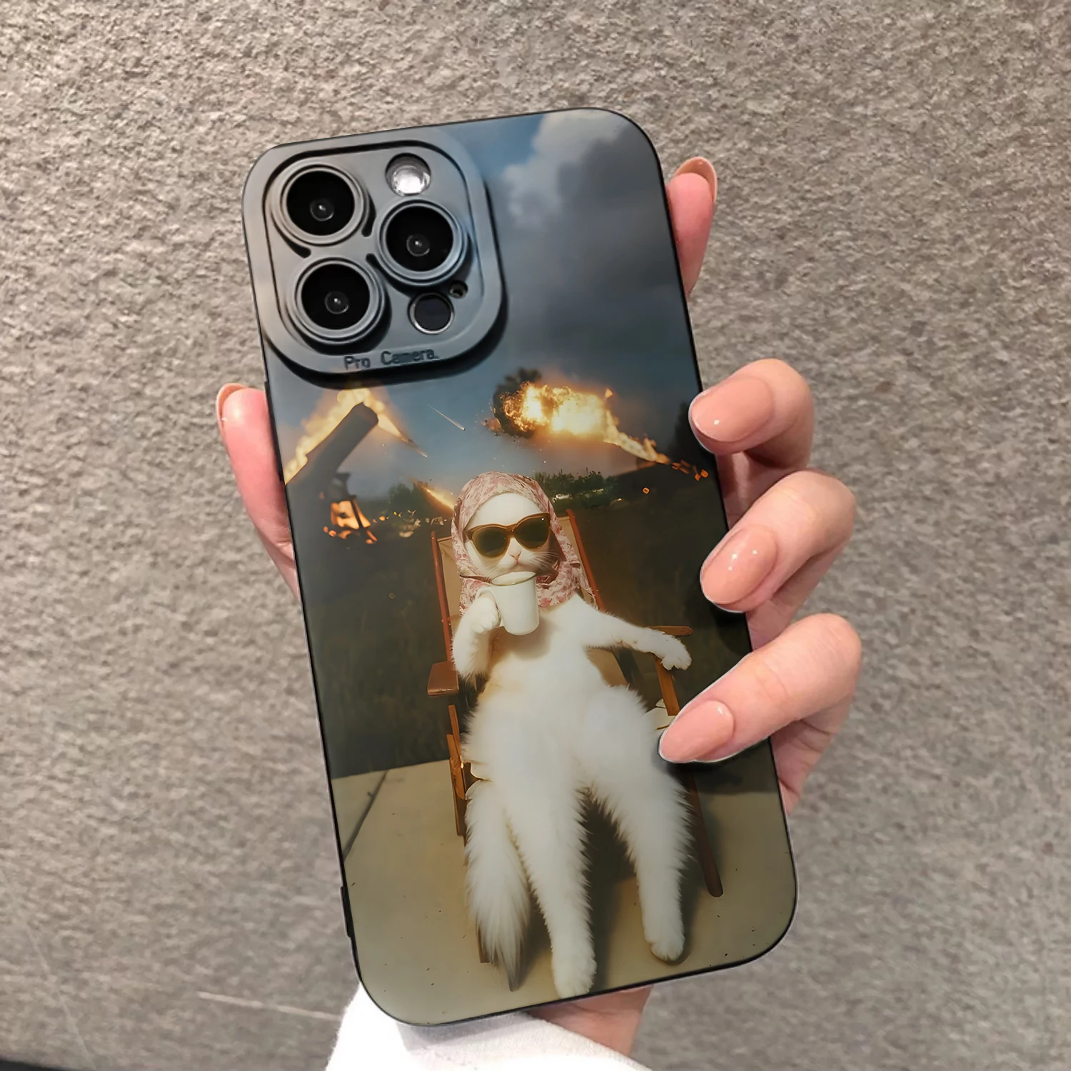 Crazy Racing Cat meme Lustige Silikonhüllen für iPhone 17 16 15 14 Pro Max Plus Hülle iPhone 13 12 11 7 8 XS XR Stoßfeste Coque – Detail 11