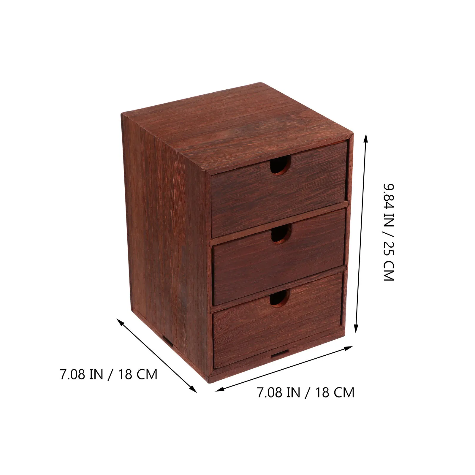 1 قطعة 4-Layer صندوق تخزين خشبي منظم سطح المكتب لمستحضرات التجميل القرطاسية أشتات متعددة الوظائف صندوق درج منضدية فرز #2