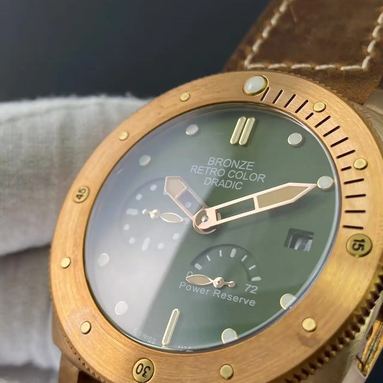 47MM Large Size Bronze Automatic Mechanical Men's Watch Luminous Diving Outdoor Sports fashion Trend