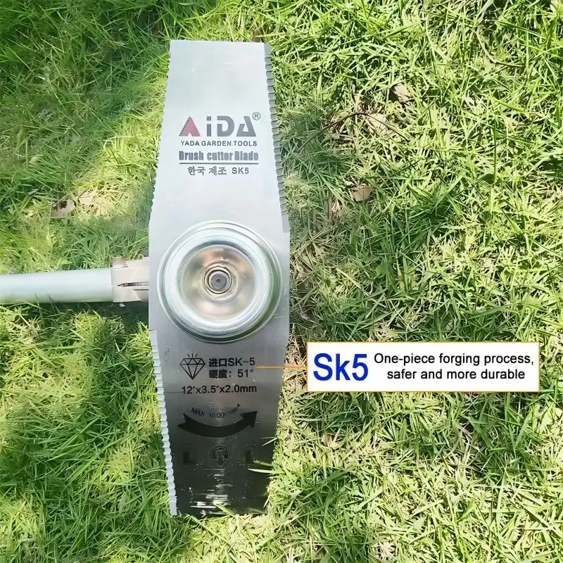 

1 набор 12-дюймовых зубчатых стальных ножей, монтажное отверстие 1 дюйм, поставляется с аксессуарами 6/9, более высокая эффективность работы, легкий дизайн для более легкого экономии и удобства, подходит для обрезки кустарников/прополки сада/уход за лужай