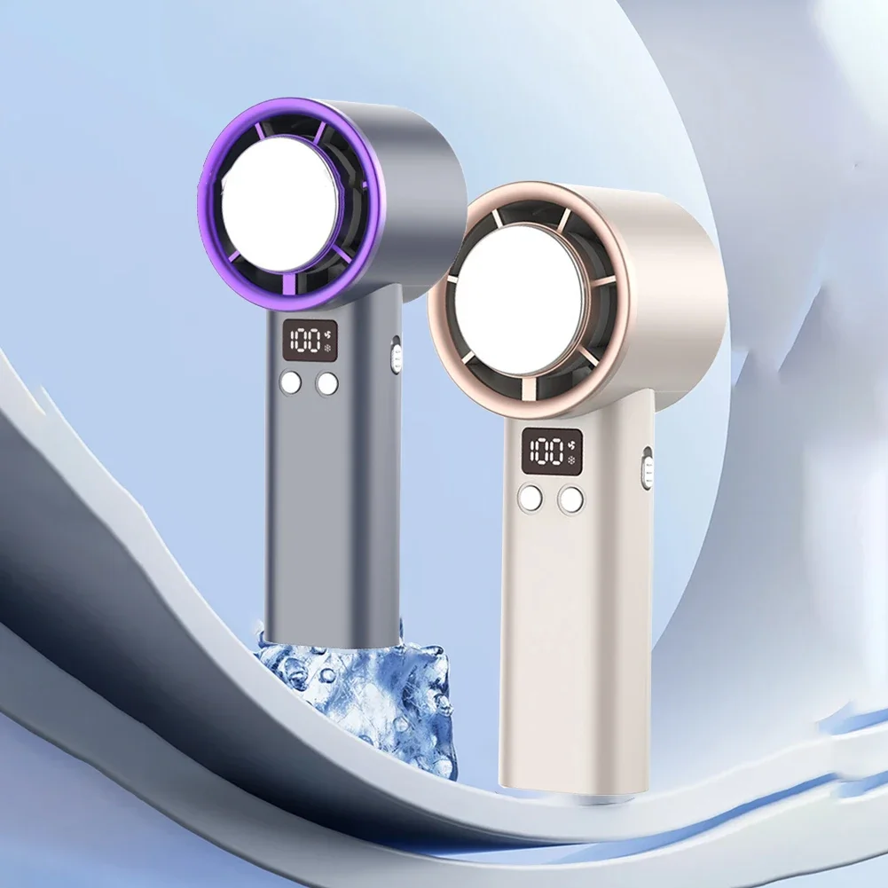 

Rechargeable Mini Personal Fan with Adjustable Wind Speeds and Ice Cooling Functionality for All Day Refreshment
