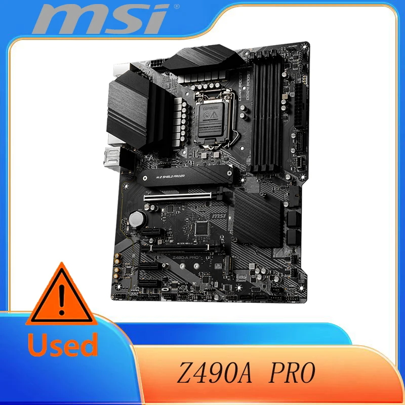 MSI LGA 1200 Z490-A PRO Motherboard 128GB Intel Z490 PCI-E 3.0 Desktop Mainboard M.2 Dual Channel DDR4 4000MHz Memory