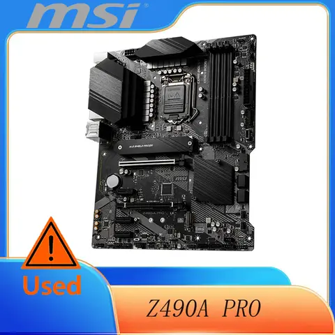 MSI LGA 1200 Z490-A PRO carte mère 128GB Intel Z490 PCI-E 3.0 carte mère de bureau M.2 double canal DDR4 4000MHz mémoire