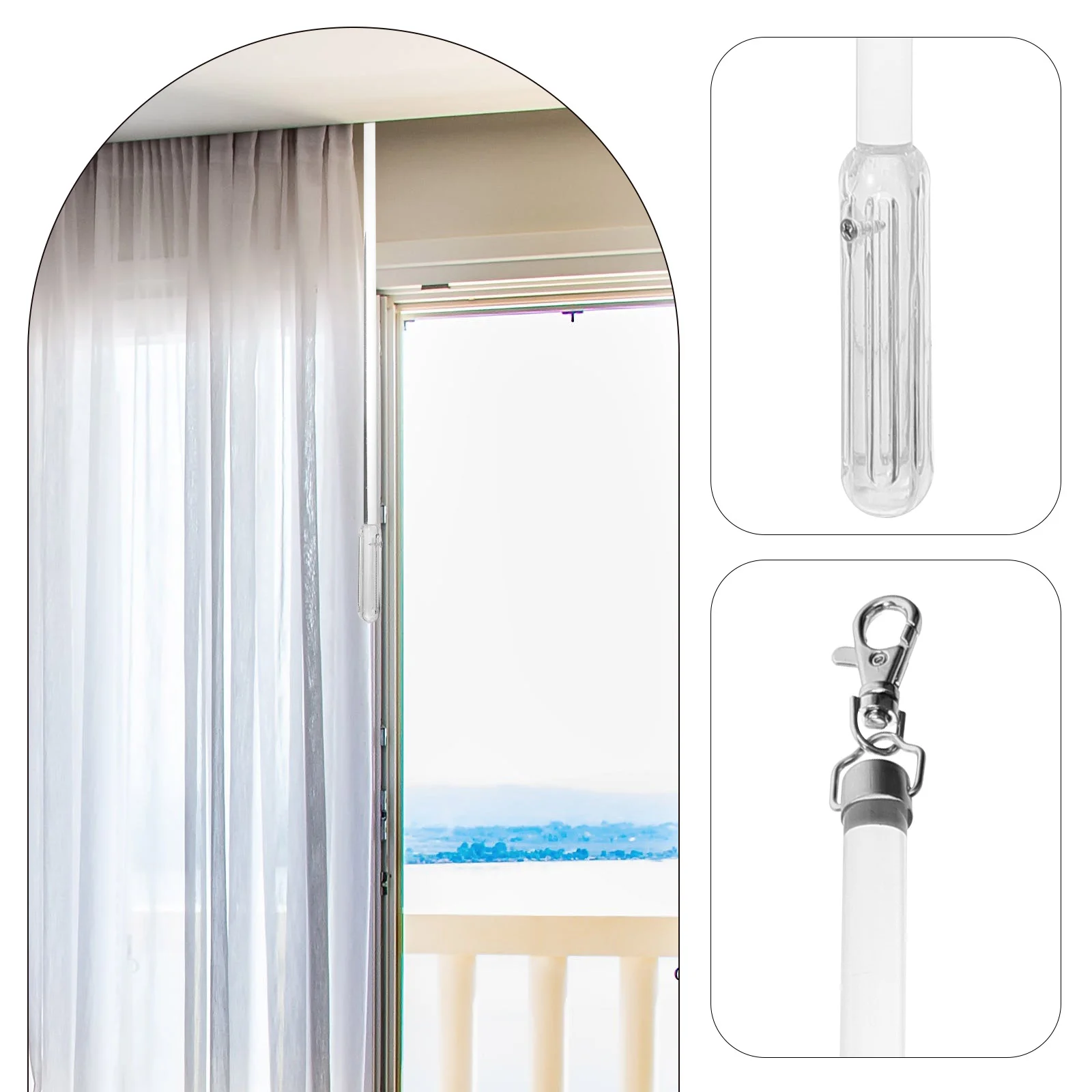 Window Blind Wand Curtain Handle Blinds Pull Rod Roman Pole Vertical Repair Tilt Drapes