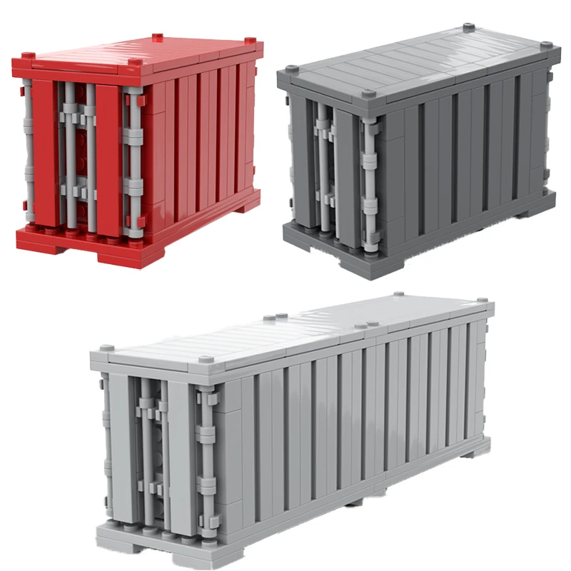 MOC Serie di Trasporto Treno di Trasporto Città Mini Carrelli Assemblare Kit di Blocchi di Costruzione Piccole Particelle Modello Mattoni Regalo per Bambini